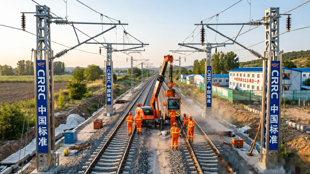 El ferrocarril chino avanza en el exterior: la catenaria del tramo Novi Sad–Subotica del ferrocarril Hungría-Serbia se construye con normas y equipos chinos